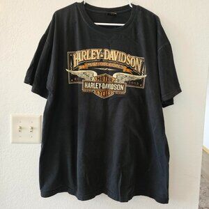 Harley Davidson Tee Shirt Men's 3XL - Short Sleeves - Black With Logo - APOL'S